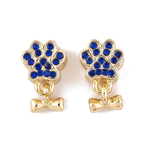 PandaHall Rack Plating Alloy Rhinestone European Dangle Charms, Paw Print with Dog Bone Large Hole Pendants, Golden, Capri Blue, 17.5mm..., Cyan
PandaHall Rack Plating Alloy Rhinestone European Dangle Charms, Paw Print with Dog Bone Large Hole Pendants, Golden, Capri Blue, 17.5mm..., Cyan
