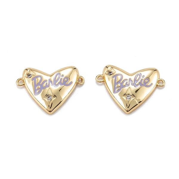 PandaHall Brass Micro Pave Clear Cubic Zirconia Links Connectors, with Enamel, Heart with Word, Lilac, Real 18K Gold Plated, 18x13x3mm, Hole..., Purple
PandaHall Brass Micro Pave Clear Cubic Zirconia Links Connectors, with Enamel, Heart with Word, Lilac, Real 18K Gold Plated, 18x13x3mm, Hole..., Purple
