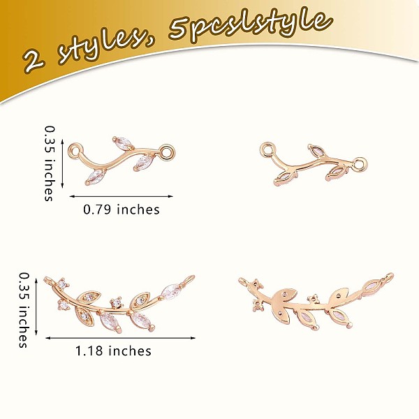 PandaHall 10Pcs Leaf Cubic Zirconia Charms, Brass Charm, for Jewelry Necklace Earring Making Crafts, Golden, 20x9mm, Hole: 1.5mm Brass+Cubic...
PandaHall 10Pcs Leaf Cubic Zirconia Charms, Brass Charm, for Jewelry Necklace Earring Making Crafts, Golden, 20x9mm, Hole: 1.5mm Brass+Cubic...