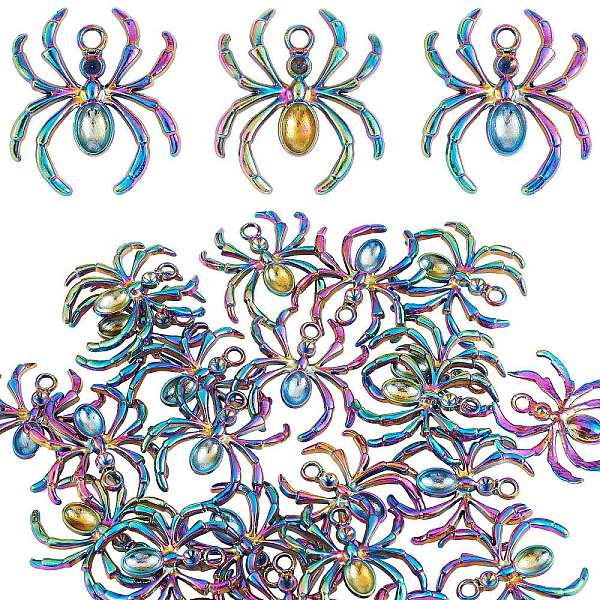PandaHall 25Pcs Halloween Alloy Pendant Rhinestone Settings, Cadmium Free & Lead Free, Spider Charms, Rainbow Color, Fit for 2mm & 8X5mm...
PandaHall 25Pcs Halloween Alloy Pendant Rhinestone Settings, Cadmium Free & Lead Free, Spider Charms, Rainbow Color, Fit for 2mm & 8X5mm...