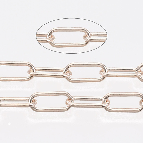 PandaHall Unwelded Iron Paperclip Chains, Drawn Elongated Cable Chains, with Spool, Rose Gold, 12.5x5.6x1.2mm, about 82.02 Feet(25m)/roll...
PandaHall Unwelded Iron Paperclip Chains, Drawn Elongated Cable Chains, with Spool, Rose Gold, 12.5x5.6x1.2mm, about 82.02 Feet(25m)/roll...