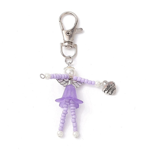 PandaHall Glass Seed Bead Pendant Decorations, with Glass Pearl Beads, Acrylic Beads and Alloy Swivel Lobster Claw Clasps, Medium Orchid...
PandaHall Glass Seed Bead Pendant Decorations, with Glass Pearl Beads, Acrylic Beads and Alloy Swivel Lobster Claw Clasps, Medium Orchid...