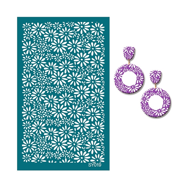 PandaHall Polyester Silk Screen Printing Stencil, Reusable Polymer Clay Silkscreen Tool, for DIY Polymer Clay Earrings Making, Flower..., Cyan
PandaHall Polyester Silk Screen Printing Stencil, Reusable Polymer Clay Silkscreen Tool, for DIY Polymer Clay Earrings Making, Flower..., Cyan