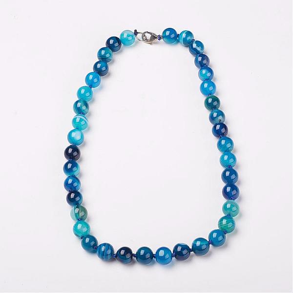 PandaHall Natural Dyed Agate Beads Necklaces, with Brass Lobster Claw Clasps, Round, Blue, Beads: 6mm, 18.9 inch(48cm) Natural Agate Blue
PandaHall Natural Dyed Agate Beads Necklaces, with Brass Lobster Claw Clasps, Round, Blue, Beads: 6mm, 18.9 inch(48cm) Natural Agate Blue