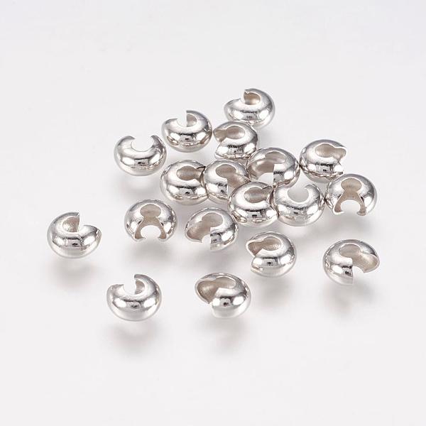 PandaHall Brass Crimp Beads Covers, Nickel Free, Round, Platinum Color, About 5mm In Diameter, Hole: 3mm, Close Hole: About 1.2~1.5mm Brass
PandaHall Brass Crimp Beads Covers, Nickel Free, Round, Platinum Color, About 5mm In Diameter, Hole: 3mm, Close Hole: About 1.2~1.5mm Brass
