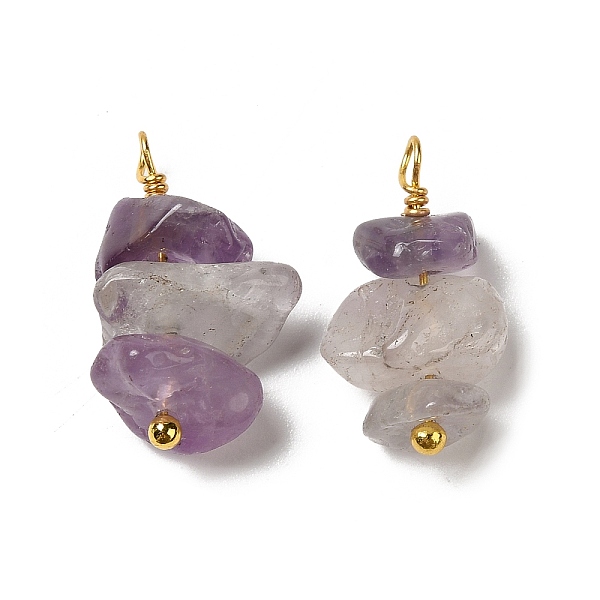 PandaHall Natural Amethyst Pendants, Nuggets Charms with Real 18K Gold Plated Brass Loops, 13~19x7~13x5~7mm, Hole: 1.5~1.6mm Amethyst...
PandaHall Natural Amethyst Pendants, Nuggets Charms with Real 18K Gold Plated Brass Loops, 13~19x7~13x5~7mm, Hole: 1.5~1.6mm Amethyst...