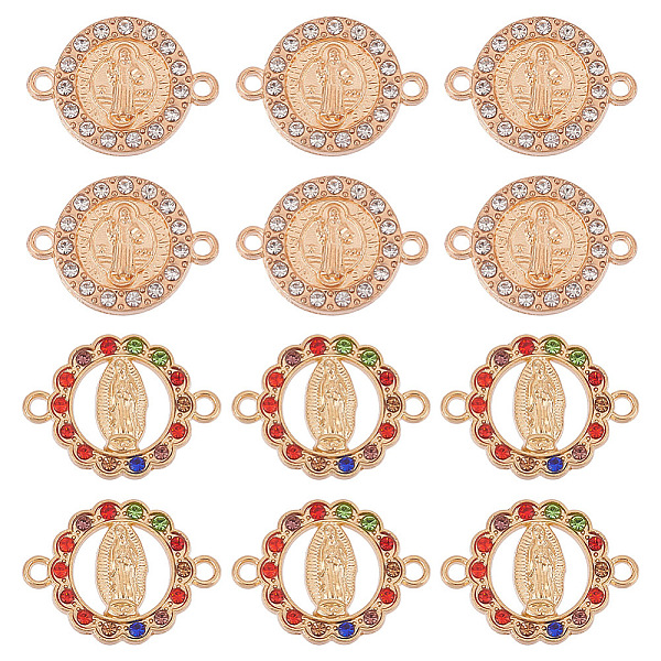 PandaHall GOMAKERER 40Pcs 2 Styles Flat Round Alloy Connector Charms, Religion Virgin Mary Links, with Rhinestone, Golden, Mixed Color..., Multicolor
PandaHall GOMAKERER 40Pcs 2 Styles Flat Round Alloy Connector Charms, Religion Virgin Mary Links, with Rhinestone, Golden, Mixed Color..., Multicolor