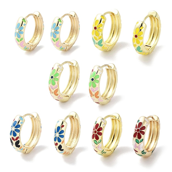 PandaHall Real 18K Gold Plated Brass Enamel Flower Print Hoop Earrings for Women, Mixed Color, 20.5x5.5mm Brass Flower Multicolor
PandaHall Real 18K Gold Plated Brass Enamel Flower Print Hoop Earrings for Women, Mixed Color, 20.5x5.5mm Brass Flower Multicolor