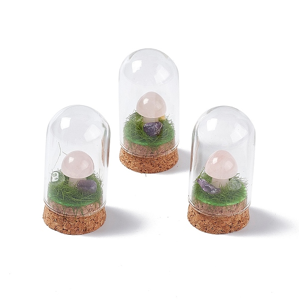PandaHall Natural Rose Quartz Mushroom Display Decoration with Glass Dome Cloche Cover, Cork Base Bell Jar Ornaments for Home Decoration...
PandaHall Natural Rose Quartz Mushroom Display Decoration with Glass Dome Cloche Cover, Cork Base Bell Jar Ornaments for Home Decoration...