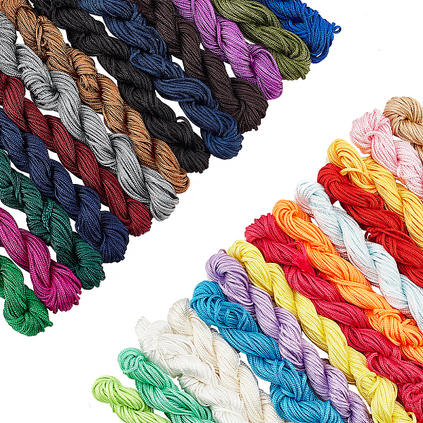 PandaHall 27 Bundles 27 Styles Ployester & Nylon Braided Cord Sets, Chinese Knotting Cord, Round, Mixed Color, 1.5mm, 1 bundle/style..., Multicolor
PandaHall 27 Bundles 27 Styles Ployester & Nylon Braided Cord Sets, Chinese Knotting Cord, Round, Mixed Color, 1.5mm, 1 bundle/style..., Multicolor