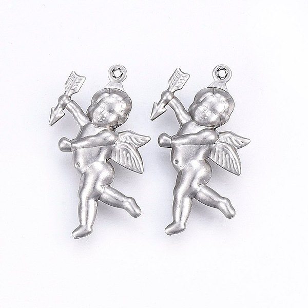 PandaHall 304 Stainless Steel Pendants, Cupid/Cherub, Stainless Steel Color, 29x16x5mm, Hole: 1mm Stainless Steel Human
PandaHall 304 Stainless Steel Pendants, Cupid/Cherub, Stainless Steel Color, 29x16x5mm, Hole: 1mm Stainless Steel Human