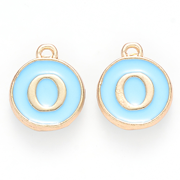 PandaHall Golden Plated Alloy Enamel Charms, Cadmium Free & Lead Free, Enamelled Sequins, Flat Round with Letter, Sky Blue, Letter.O...
PandaHall Golden Plated Alloy Enamel Charms, Cadmium Free & Lead Free, Enamelled Sequins, Flat Round with Letter, Sky Blue, Letter.O...