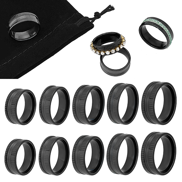 PandaHall Unicraftale 10Pcs 5 Size 304 Stainless Steel Grooved Finger Ring Settings, Ring Core Blank, for Inlay Ring Jewelry Making...
PandaHall Unicraftale 10Pcs 5 Size 304 Stainless Steel Grooved Finger Ring Settings, Ring Core Blank, for Inlay Ring Jewelry Making...