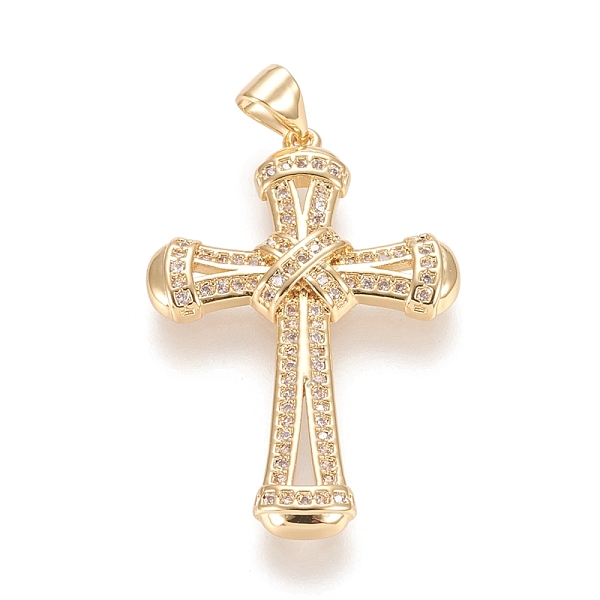 PandaHall Brass Micro Pave Cubic Zirconia Pendants, Cross, Clear, Real 18K Gold Plated, 34.5x23.5x3.5mm, Hole: 5.5x3.5mm Brass+Cubic...
PandaHall Brass Micro Pave Cubic Zirconia Pendants, Cross, Clear, Real 18K Gold Plated, 34.5x23.5x3.5mm, Hole: 5.5x3.5mm Brass+Cubic...