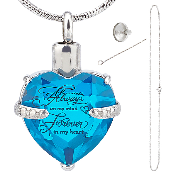 PandaHall CREATCABIN Heart Cremation Urn Necklace for Ashes Birthstone Crystal Memorial Keepsake Pendant Always on My Mind Forever in My...
PandaHall CREATCABIN Heart Cremation Urn Necklace for Ashes Birthstone Crystal Memorial Keepsake Pendant Always on My Mind Forever in My...