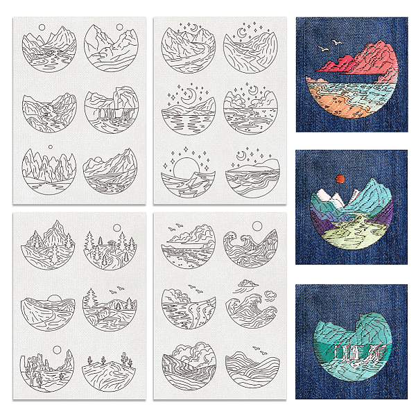 PandaHall BENECREAT 4 Sheets 24pcs Water Soluble Embroidery Patterns, Natural Scenery Forests Stitch Embroidery Paper Water Soluble...
PandaHall BENECREAT 4 Sheets 24pcs Water Soluble Embroidery Patterns, Natural Scenery Forests Stitch Embroidery Paper Water Soluble...
