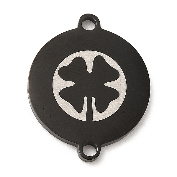 PandaHall 304 Stainless Steel Connector Charms, Flat Round Links with Clover Pattern, Electrophoresis Black, 20x16x1.5mm, Hole: 1.6mm 304...
PandaHall 304 Stainless Steel Connector Charms, Flat Round Links with Clover Pattern, Electrophoresis Black, 20x16x1.5mm, Hole: 1.6mm 304...