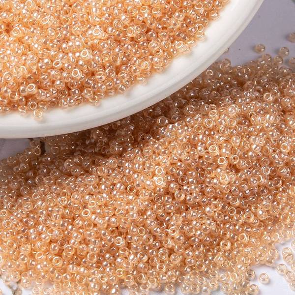PandaHall MIYUKI Round Rocailles Beads, Japanese Seed Beads, 15/0, (RR369) Peach Luster, 1.5mm, Hole: 0.7mm, about 27777pcs/50g Glass Orange
PandaHall MIYUKI Round Rocailles Beads, Japanese Seed Beads, 15/0, (RR369) Peach Luster, 1.5mm, Hole: 0.7mm, about 27777pcs/50g Glass Orange