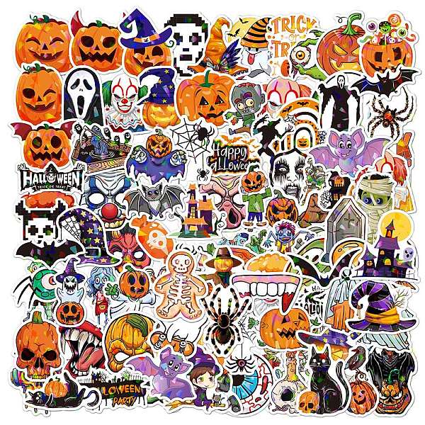 PandaHall Halloween Themed Laser Style PVC Sticker Labels, Self-adhesive Decals, for Suitcase, Skateboard, Refrigerator, Helmet, Mobile...
PandaHall Halloween Themed Laser Style PVC Sticker Labels, Self-adhesive Decals, for Suitcase, Skateboard, Refrigerator, Helmet, Mobile...