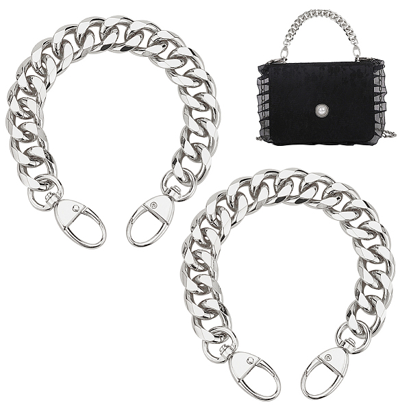 PandaHall WADORN 2Pcs Aluminum Curb Chain Bag Handles, with Swivel Clasps, for Bag Replacement Accessories, Platinum, 29.5cm Aluminum
PandaHall WADORN 2Pcs Aluminum Curb Chain Bag Handles, with Swivel Clasps, for Bag Replacement Accessories, Platinum, 29.5cm Aluminum