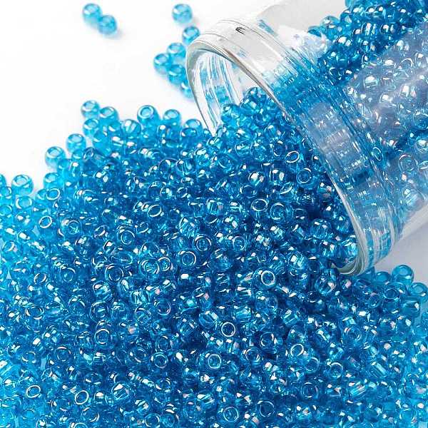 PandaHall TOHO Round Seed Beads, Japanese Seed Beads, (163B) Transparent AB Dark Aqua, 11/0, 2.2mm, Hole: 0.8mm, about 5555pcs/50g Glass..., Cyan
PandaHall TOHO Round Seed Beads, Japanese Seed Beads, (163B) Transparent AB Dark Aqua, 11/0, 2.2mm, Hole: 0.8mm, about 5555pcs/50g Glass..., Cyan