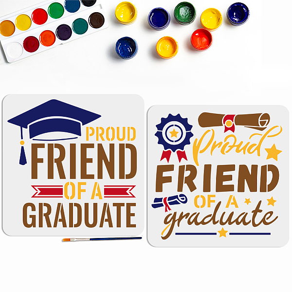 PandaHall 2pcs Graduates Stencils 11.8×11.8inch Large Graduation Theme Template with Painting Brush Friend Graduation Cap Diploma Drawing...
PandaHall 2pcs Graduates Stencils 11.8×11.8inch Large Graduation Theme Template with Painting Brush Friend Graduation Cap Diploma Drawing...
