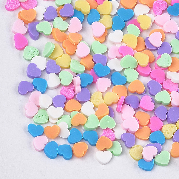 PandaHall Handmade Polymer Clay Nail Art Decoration, Fashion Nail Care, No Hole, Heart, Mixed Color, 3~5x4~6x1~3mm Polymer Clay Heart..., Multicolor
PandaHall Handmade Polymer Clay Nail Art Decoration, Fashion Nail Care, No Hole, Heart, Mixed Color, 3~5x4~6x1~3mm Polymer Clay Heart..., Multicolor