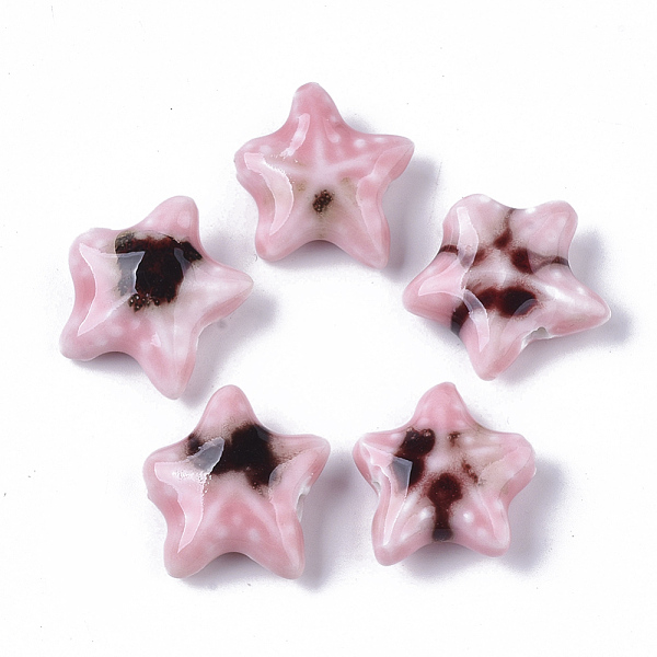 PandaHall Handmade Porcelain Beads, Fancy Antique Glazed Porcelain, Starfish/Sea Stars, Pink, 19~20x20.5~22.5x7.5~8.5mm, Hole: 2mm Porcelain...
PandaHall Handmade Porcelain Beads, Fancy Antique Glazed Porcelain, Starfish/Sea Stars, Pink, 19~20x20.5~22.5x7.5~8.5mm, Hole: 2mm Porcelain...