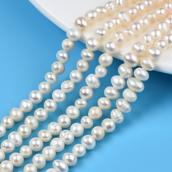 PandaHall Natural Cultured Freshwater Pearl Beads Strands, Potato, Seashell Color, 4~5.5x5.5~7x4.5~5.5mm, Hole: 0.7mm, about 62~63pcs/strand...
PandaHall Natural Cultured Freshwater Pearl Beads Strands, Potato, Seashell Color, 4~5.5x5.5~7x4.5~5.5mm, Hole: 0.7mm, about 62~63pcs/strand...