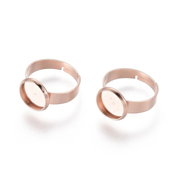 PandaHall Adjustable 201 Stainless Steel Finger Rings Components, Pad Ring Base Findings, Flat Round, Rose Gold, Size 7, 17mm, Inner Size...
PandaHall Adjustable 201 Stainless Steel Finger Rings Components, Pad Ring Base Findings, Flat Round, Rose Gold, Size 7, 17mm, Inner Size...