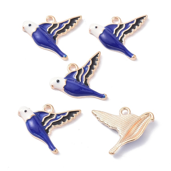PandaHall Alloy Enamel Pendant, Light Gold, Bird, Dark Blue, 17x20x3mm, Hole: 1.5mm Alloy+Enamel Bird
PandaHall Alloy Enamel Pendant, Light Gold, Bird, Dark Blue, 17x20x3mm, Hole: 1.5mm Alloy+Enamel Bird
