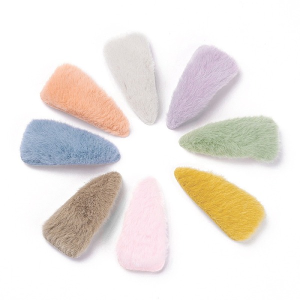 PandaHall Plush Snap Hair Clips, with Stainless Steel Findings, for Girl Hair Decorate, Triangle, Mixed Color, 65x30x10mm Stainless Steel..., Multicolor
PandaHall Plush Snap Hair Clips, with Stainless Steel Findings, for Girl Hair Decorate, Triangle, Mixed Color, 65x30x10mm Stainless Steel..., Multicolor
