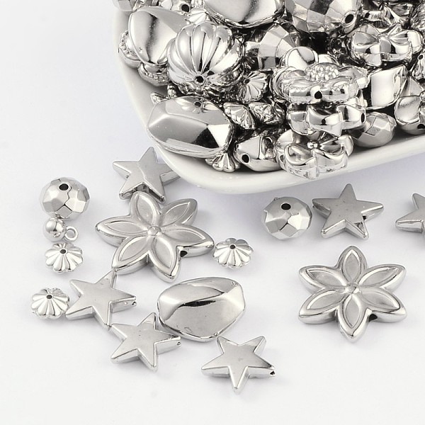 PandaHall CCB Plastic Beads, Mixed Shapes, Nickel Color, 6~31x7~18mm, Hole: 2mm Plastic Mixed Shapes
PandaHall CCB Plastic Beads, Mixed Shapes, Nickel Color, 6~31x7~18mm, Hole: 2mm Plastic Mixed Shapes