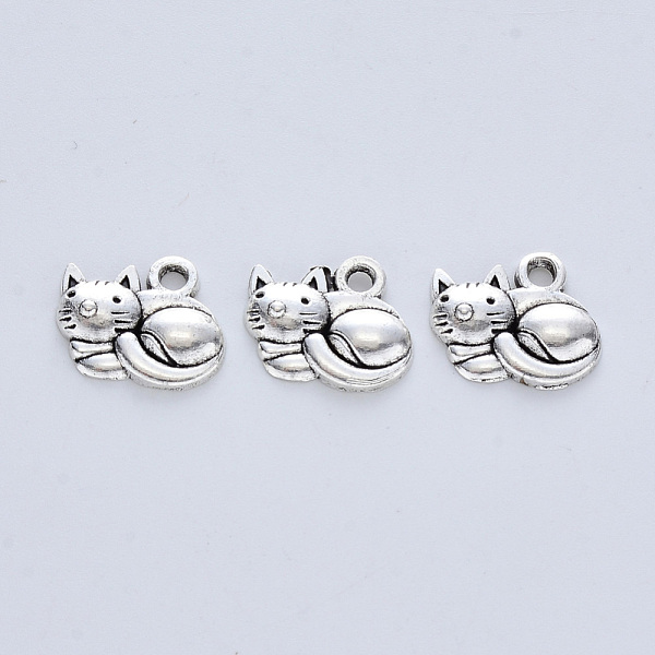 PandaHall Tibetan Style Alloy Kitten Pendants, Cadmium Free & Lead Free, Cat with Roll Over Shape, Antique Silver, 13x14x3mm, Hole: 2mm...
PandaHall Tibetan Style Alloy Kitten Pendants, Cadmium Free & Lead Free, Cat with Roll Over Shape, Antique Silver, 13x14x3mm, Hole: 2mm...