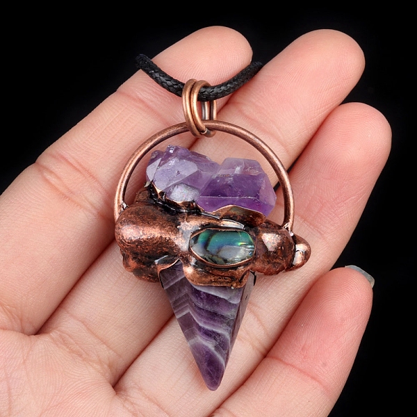 PandaHall Natural Amethyst Metal Pendant Necklace, Corner Post, 17.72 inch(45cm) Amethyst Cone
PandaHall Natural Amethyst Metal Pendant Necklace, Corner Post, 17.72 inch(45cm) Amethyst Cone