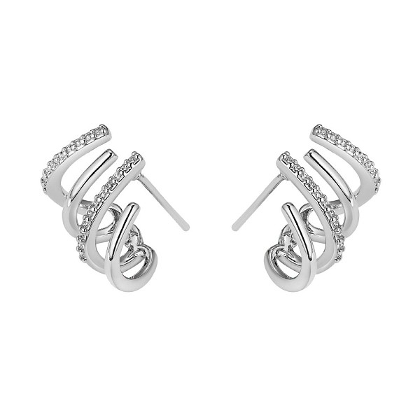PandaHall Crystal Rhinestone Claw Stud Earrings, Brass Jewelry for Women, Platinum, 12x16mm Cubic Zirconia Twist
PandaHall Crystal Rhinestone Claw Stud Earrings, Brass Jewelry for Women, Platinum, 12x16mm Cubic Zirconia Twist