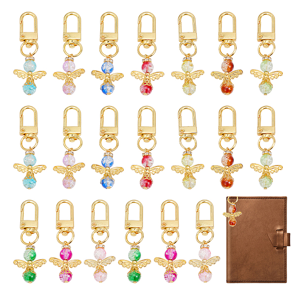 PandaHall CHGCRAFT 20Pcs 10 Colors Angel Hanging Ornament, Baking Painted Two Tone Crackle Glass Beaded Pendant Decorations, with Alloy..., Multicolor
PandaHall CHGCRAFT 20Pcs 10 Colors Angel Hanging Ornament, Baking Painted Two Tone Crackle Glass Beaded Pendant Decorations, with Alloy..., Multicolor