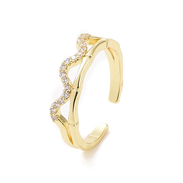 PandaHall Clear Cubic Zirconia Wave Open Cuff Ring, Brass Jewelry for Women, Real 18K Gold Plated, US Size 7 1/4(17.5mm) Brass+Cubic...
PandaHall Clear Cubic Zirconia Wave Open Cuff Ring, Brass Jewelry for Women, Real 18K Gold Plated, US Size 7 1/4(17.5mm) Brass+Cubic...