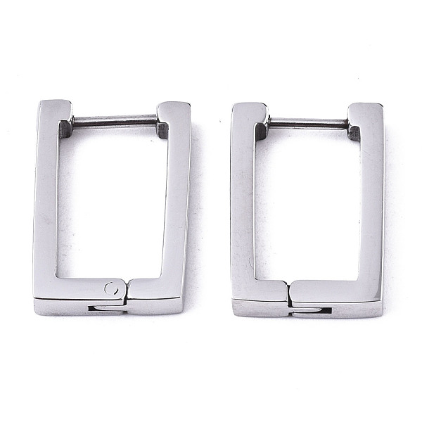 PandaHall 304 Stainless Steel Huggie Hoop Earrings, Angular Hoop Earrings, Rectangle, Stainless Steel Color, 17x12x3mm, Pin: 1mm 304...
PandaHall 304 Stainless Steel Huggie Hoop Earrings, Angular Hoop Earrings, Rectangle, Stainless Steel Color, 17x12x3mm, Pin: 1mm 304...