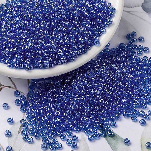 PandaHall MIYUKI Round Rocailles Beads, Japanese Seed Beads, 8/0, (RR175) Transparent Sapphire Luster, 3mm, Hole: 1mm, about 422~455pcs/10g..., Blue
PandaHall MIYUKI Round Rocailles Beads, Japanese Seed Beads, 8/0, (RR175) Transparent Sapphire Luster, 3mm, Hole: 1mm, about 422~455pcs/10g..., Blue