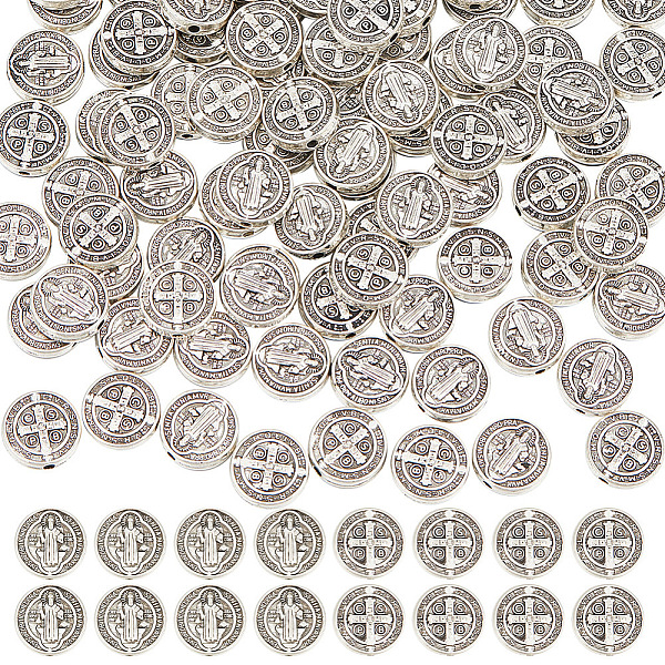 PandaHall HOBBIESAY 100Pcs Tibetan Style Alloy Flat Round Beads, with Jesus and Latin Cross, For Easter, Lead Free & Cadmium Free, Antique...
PandaHall HOBBIESAY 100Pcs Tibetan Style Alloy Flat Round Beads, with Jesus and Latin Cross, For Easter, Lead Free & Cadmium Free, Antique...