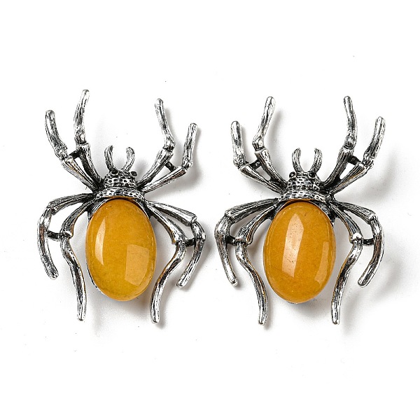 PandaHall Dual-use Items Alloy Pave Jet Rhinestone Spider Brooch, with Natural Topaz Jade, Antique Silver, 57.5x41.5x12mm, Hole: 4.5x4mm...
PandaHall Dual-use Items Alloy Pave Jet Rhinestone Spider Brooch, with Natural Topaz Jade, Antique Silver, 57.5x41.5x12mm, Hole: 4.5x4mm...