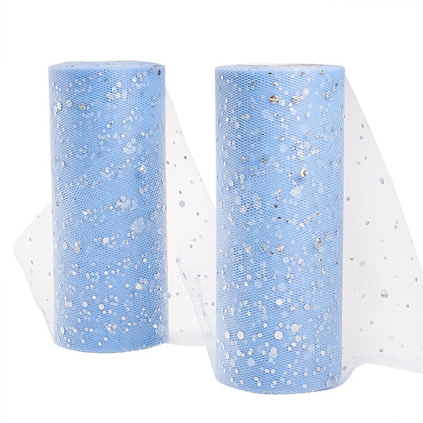 PandaHall Glitter Sequin Deco Mesh Ribbons, Tulle Fabric, Tulle Roll Spool Fabric For Skirt Making, Light Sky Blue, 6 inch(15cm), about...
PandaHall Glitter Sequin Deco Mesh Ribbons, Tulle Fabric, Tulle Roll Spool Fabric For Skirt Making, Light Sky Blue, 6 inch(15cm), about...