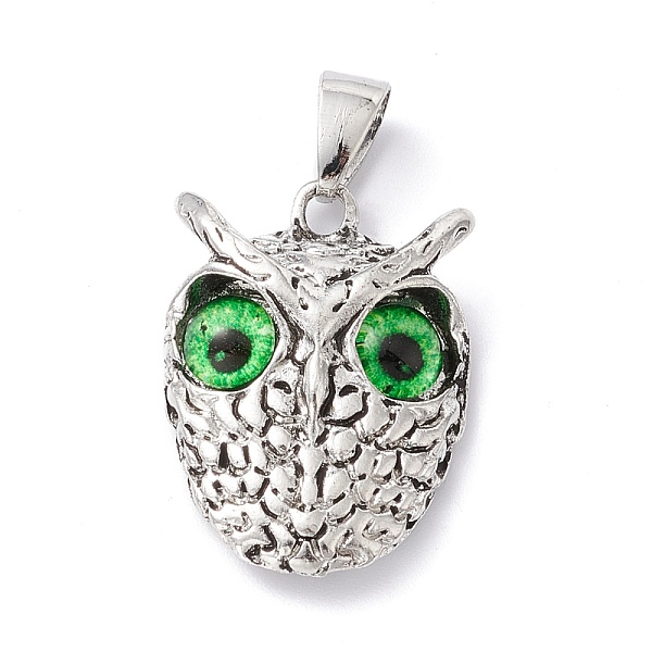 PandaHall Retro Punk Alloy Pendants, with Glass, Owl with Evil Eye, Medium Sea Green, 26x18.5x6mm, Hole: 7.5x4mm Alloy+Glass Owl
PandaHall Retro Punk Alloy Pendants, with Glass, Owl with Evil Eye, Medium Sea Green, 26x18.5x6mm, Hole: 7.5x4mm Alloy+Glass Owl