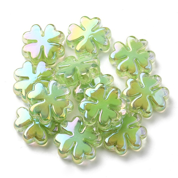 PandaHall UV Plated Acrylic Beads, Iridescent, Bead in Bead, Clover, Yellow Green, 25x25x8mm, Hole: 3mm Acrylic Clover
PandaHall UV Plated Acrylic Beads, Iridescent, Bead in Bead, Clover, Yellow Green, 25x25x8mm, Hole: 3mm Acrylic Clover
