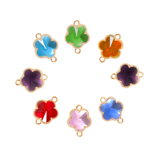 PandaHall Glass Connector Charms, with Light Gold Plated Alloy Open Back Berzel Findings, Flower, Light Gold, Mixed Color, 15.5x12x5mm, Hole..., Multicolor
PandaHall Glass Connector Charms, with Light Gold Plated Alloy Open Back Berzel Findings, Flower, Light Gold, Mixed Color, 15.5x12x5mm, Hole..., Multicolor