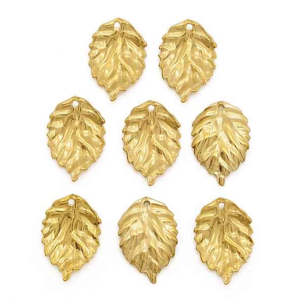 PandaHall 201 Stainless Steel Pendants, Leaf, Golden, 21x14.5x2.5mm, Hole: 1.2mm 201 Stainless Steel Leaf
PandaHall 201 Stainless Steel Pendants, Leaf, Golden, 21x14.5x2.5mm, Hole: 1.2mm 201 Stainless Steel Leaf