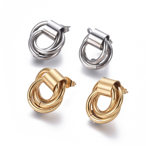 PandaHall 304 Stainless Steel Stud Earrings, Hypoallergenic Earrings, with Ear Nuts, Golden & Stainless Steel Color, 16.5x16mm, Pin: 0.8mm...
PandaHall 304 Stainless Steel Stud Earrings, Hypoallergenic Earrings, with Ear Nuts, Golden & Stainless Steel Color, 16.5x16mm, Pin: 0.8mm...
