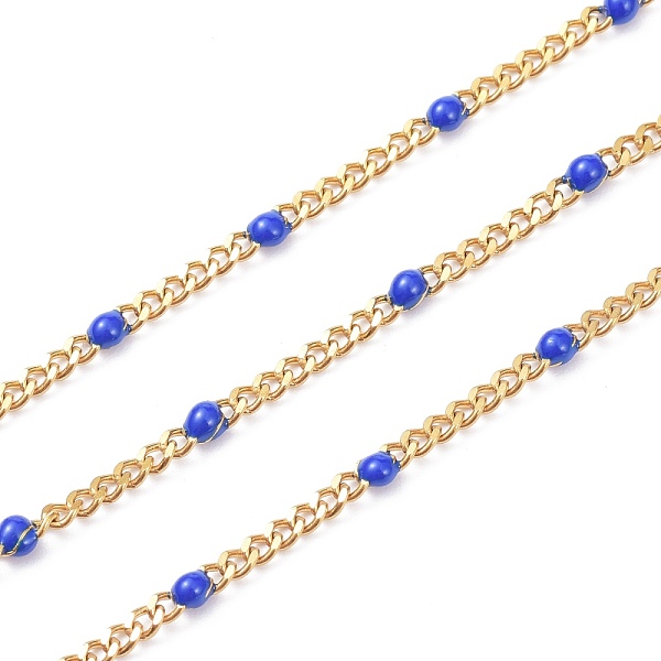 PandaHall Ion Plating(IP) 304 Stainless Steel Enamel Curb Chains, with Spool, Soldered, Faceted, Royal Blue, 2.5x2x0.8mm, 32.80Feet/roll...
PandaHall Ion Plating(IP) 304 Stainless Steel Enamel Curb Chains, with Spool, Soldered, Faceted, Royal Blue, 2.5x2x0.8mm, 32.80Feet/roll...