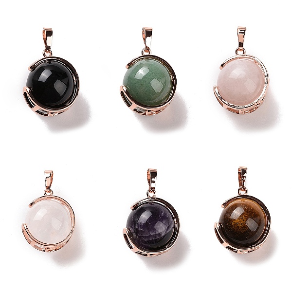 PandaHall Natural Mixed Stone Pendants, Ball Sphere Charms with Rose Gold Tone Brass Findings, 24x21x18mm, Hole: 8x5mm Mixed Stone Round
PandaHall Natural Mixed Stone Pendants, Ball Sphere Charms with Rose Gold Tone Brass Findings, 24x21x18mm, Hole: 8x5mm Mixed Stone Round